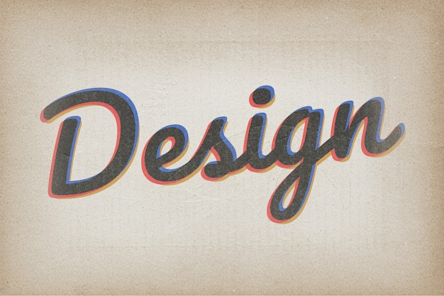 Design de tipografia em fonte vintage