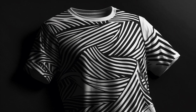 Foto grátis design elegante de roupas listradas em preto e branco gerado por ia