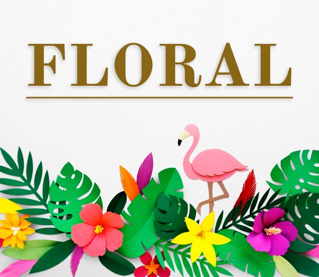 Design plano natural floral de flor