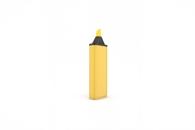 Foto grátis destaque amarelo isolado em fundo branco