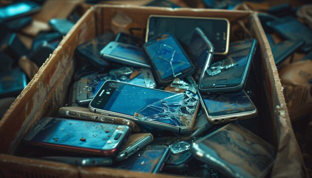 Destruição da cena do smartphone