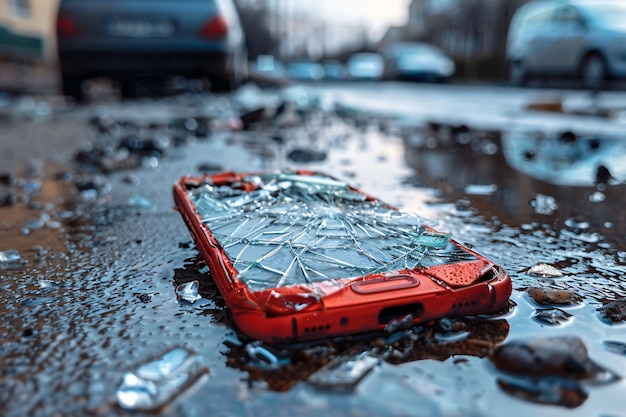 Destruição da cena do smartphone