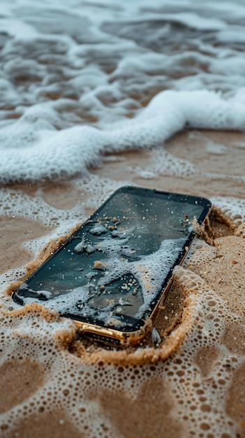 Foto grátis destruição da cena do smartphone