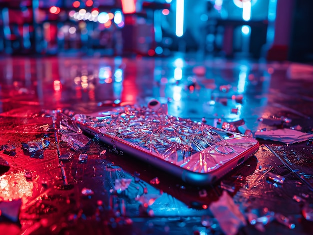 Destruição de smartphones ilustrada
