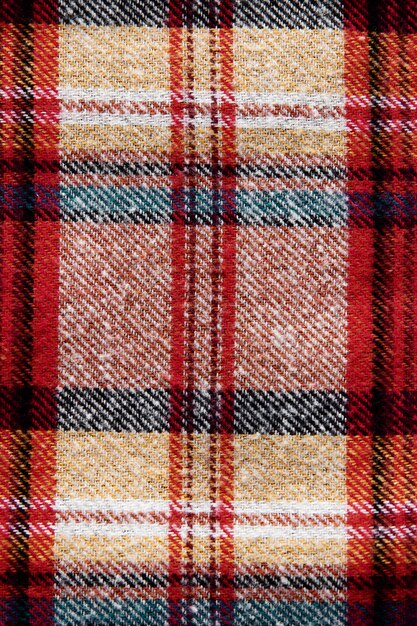 Detalhe da camisa de flanela