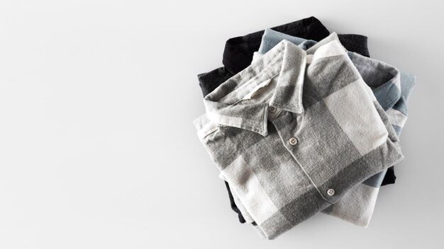 Detalhe da camisa de flanela
