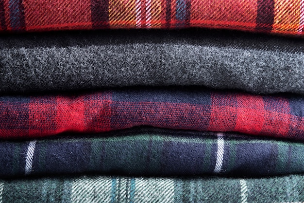 Detalhe da camisa de flanela