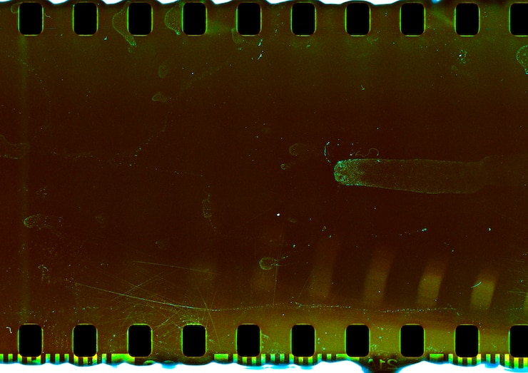 Foto grátis detalhes da textura do filme em close-up