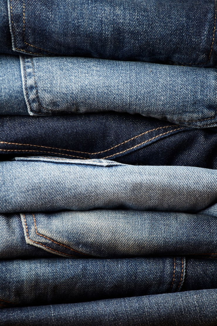 Foto grátis detalhes do tecido dos jeans azuis