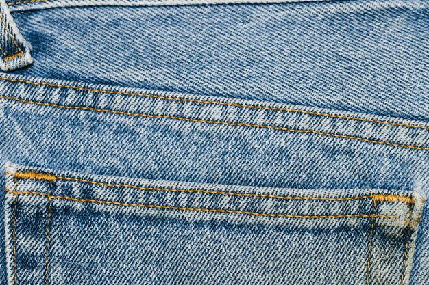 Detalhes em close-up de bolso jeans