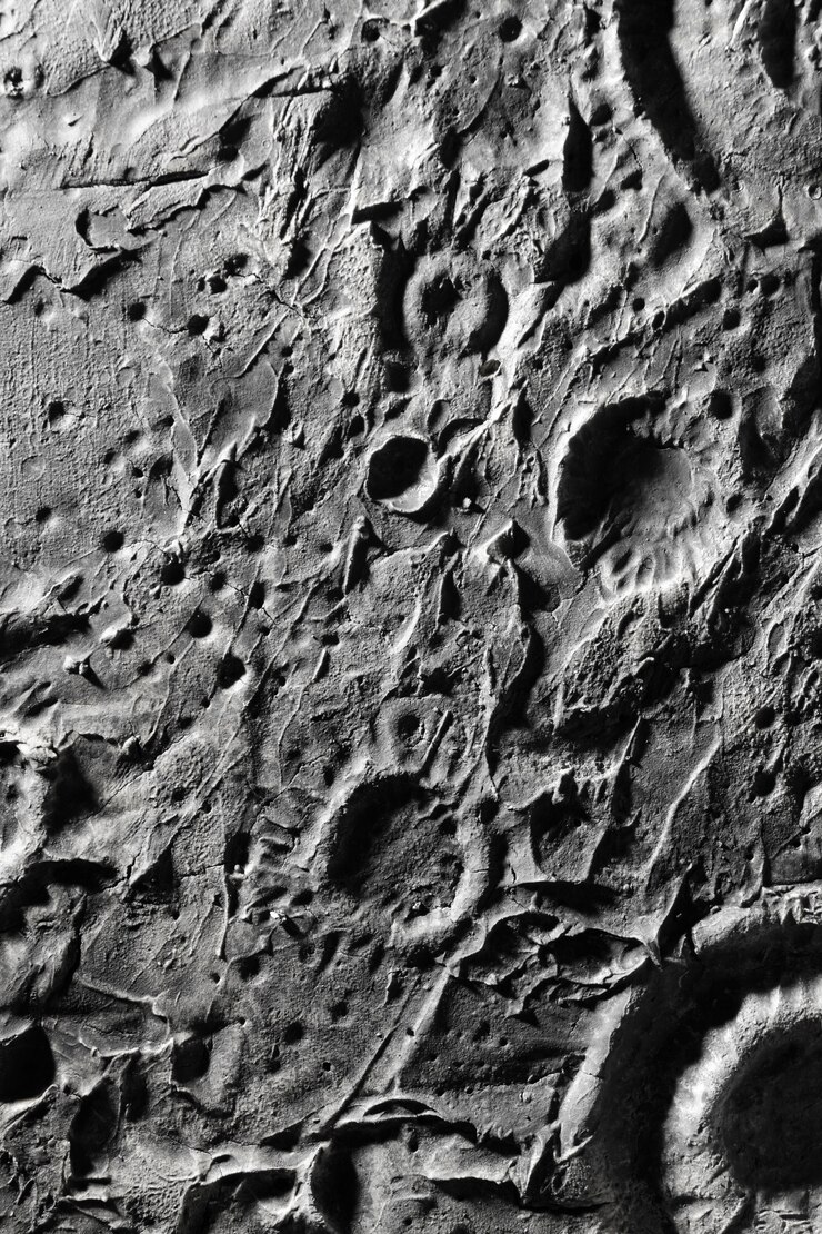 Foto grátis detalhes em preto e branco do conceito de textura lunar