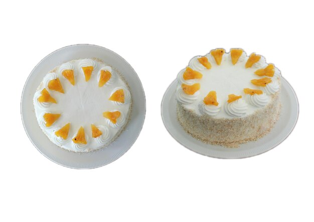 Diferentes tipos de bolos isolados do fundo branco