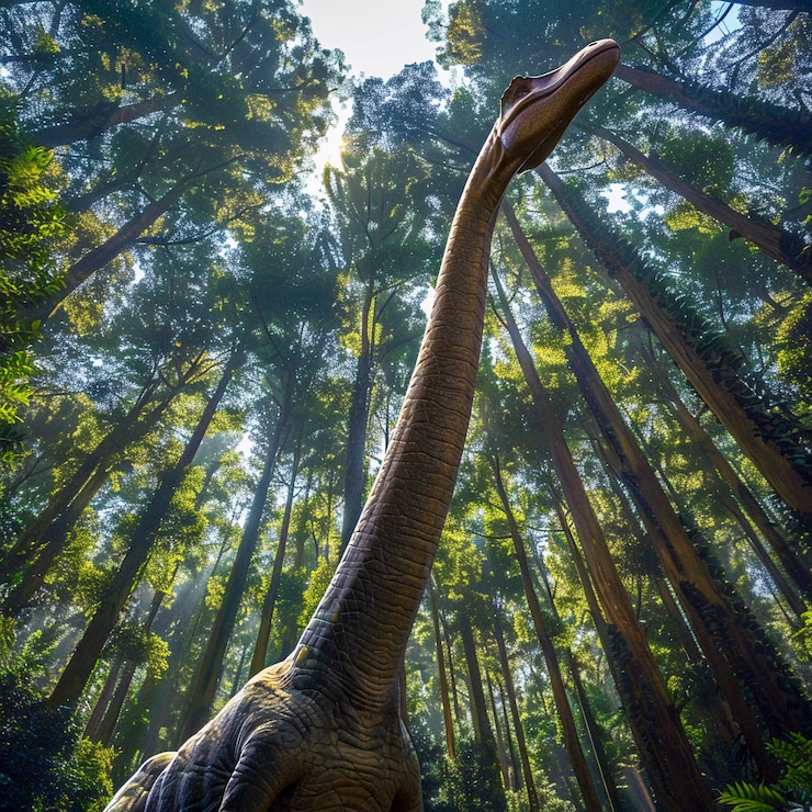 Foto grátis dinossauro saurópode na natureza