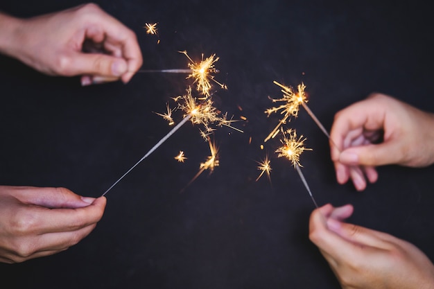 Divertimento com os sparklers