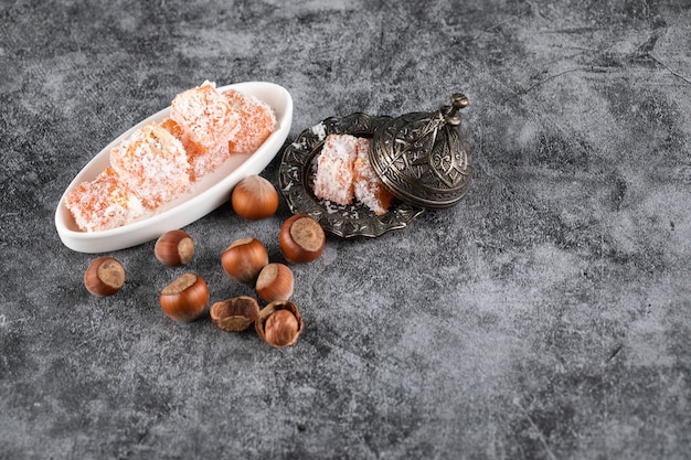 Foto grátis doces aroma de laranja com nozes