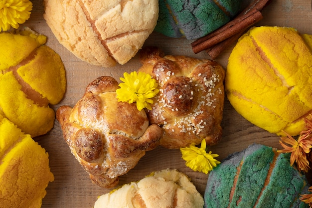 Doces de diferentes nações acima da vista