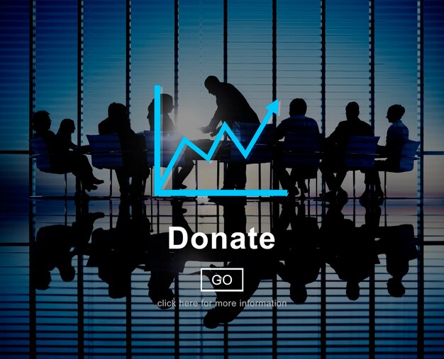Doe dar caridade ajuda site on-line conceito