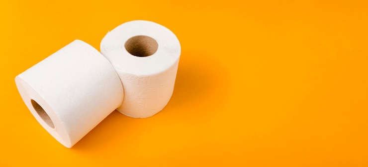 Foto grátis dois rolos de papel higiénico.