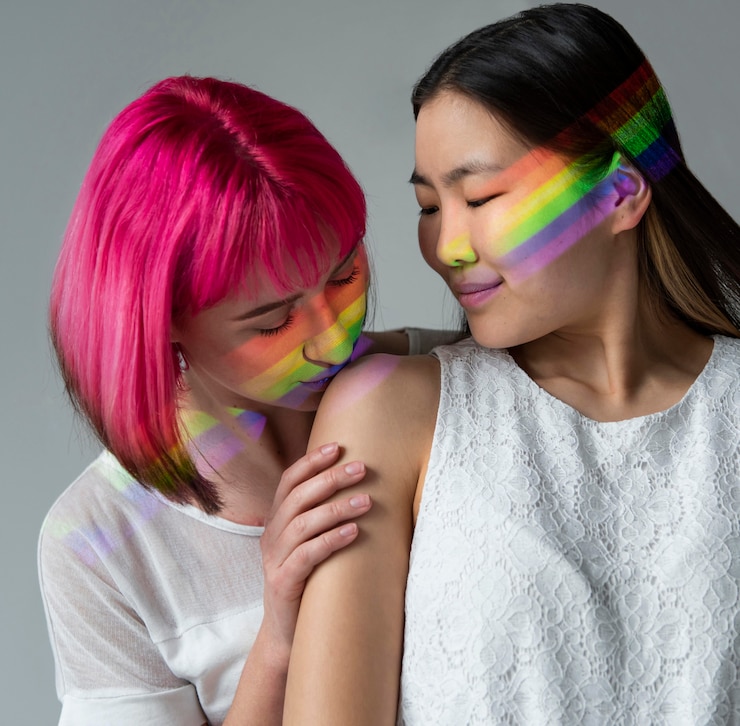 Foto grátis duas mulheres felizes posando juntas