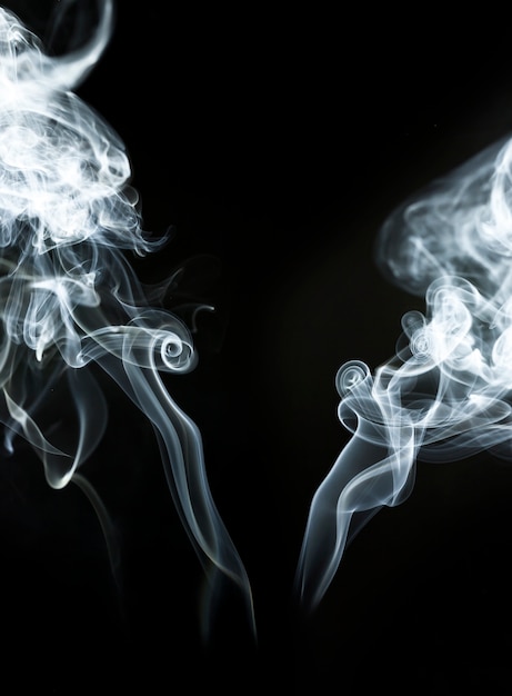 Foto grátis duas silhuetas de fumaça decorativos