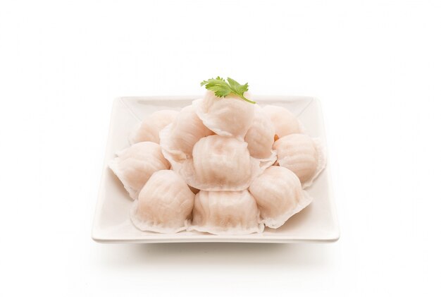 Dumplings de camarão cozidos com vapor dim sum