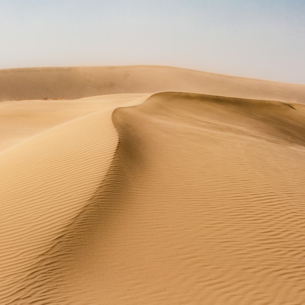 Dunas de areia em um deserto