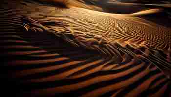 Foto grátis dunas de areia onduladas na beleza árida da áfrica gerada por ia