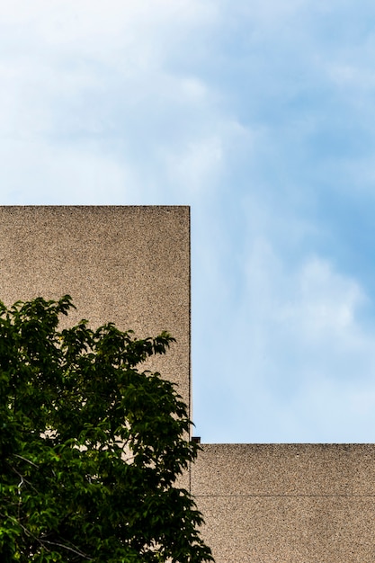 Edifício com superfície de gesso grosso