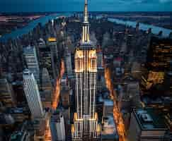 Foto grátis edifício empire state à noite