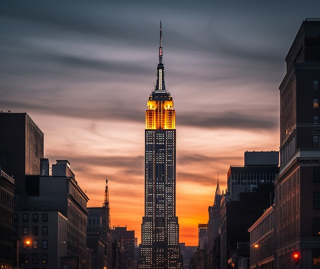 Foto grátis edifício empire state à noite