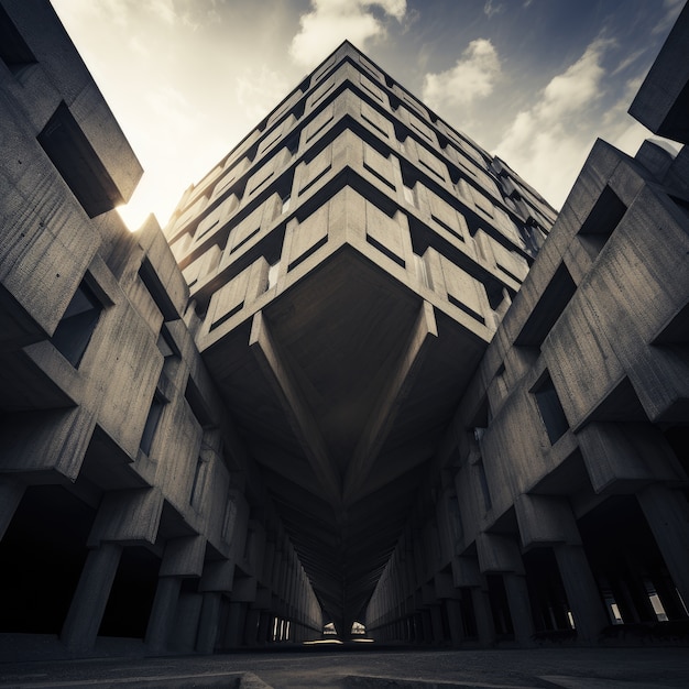Edifício inspirado no neo-brutalismo