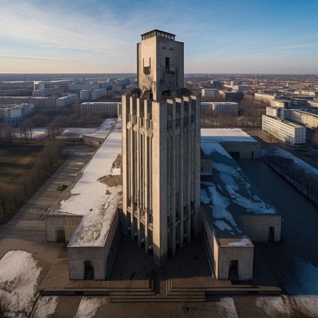 Edifício inspirado no neo-brutalismo