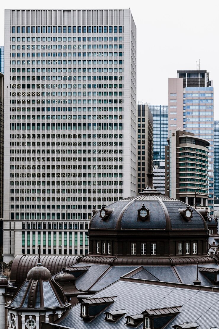 Foto grátis edifícios de arranha-céus na cidade