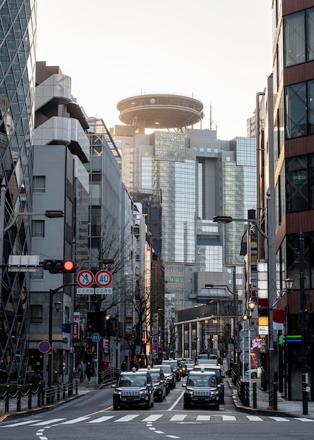 Edifícios de paisagem urbana no Japão