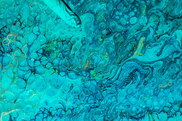 Efeito acrílico abstrato de formas azuis