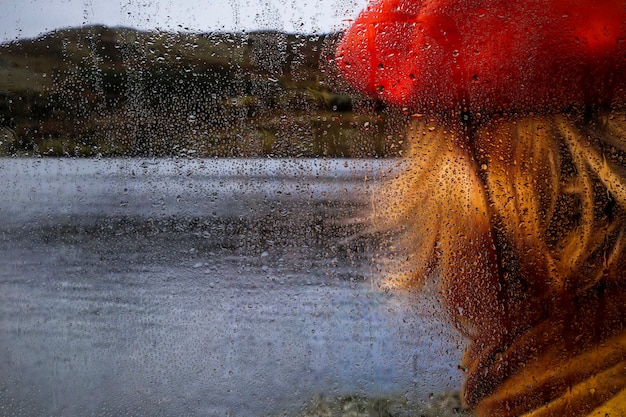 Foto grátis efeito de chuva no fundo da natureza