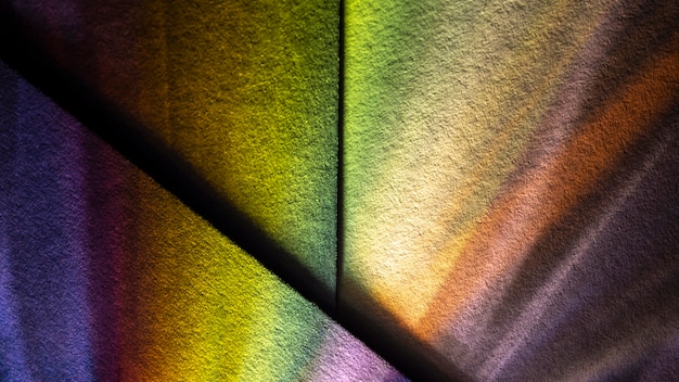 Efeito de prisma de luzes brilhantes de arco-íris abstrato