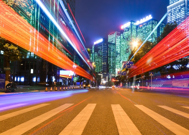 Foto grátis efeito de velocidade de movimento com city night