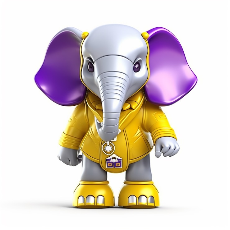 Foto grátis elefante fofo vestindo roupa legal