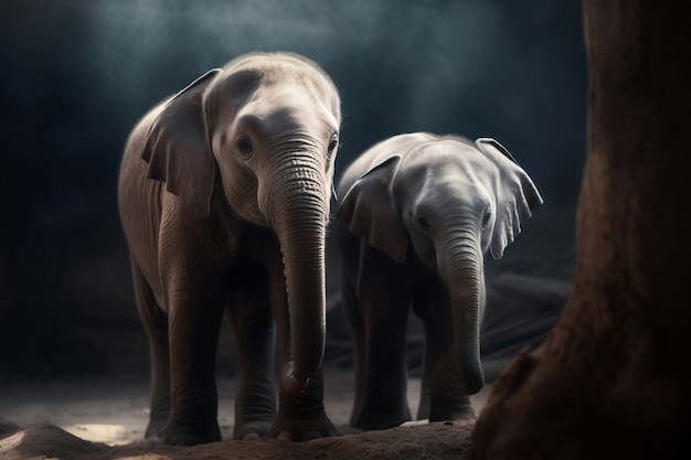Foto grátis elefante imagem de inteligência artificial