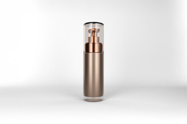 Elegante garrafa de bomba cosmética de bronze para produtos de cuidados com a pele