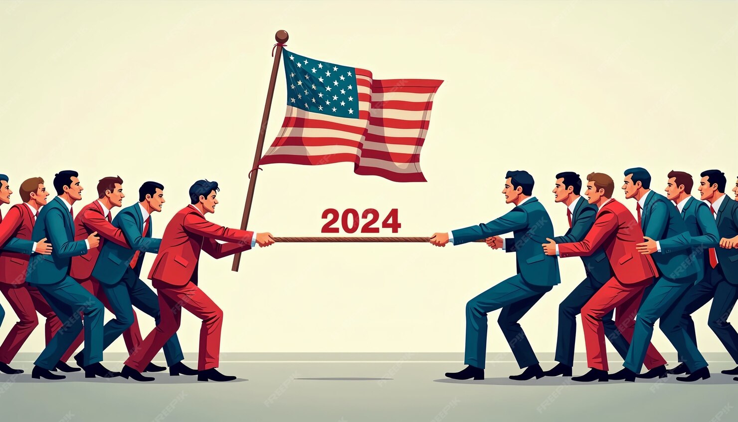 Eleições dos Estados Unidos de 2024 ilustradas imagem gerada com IA