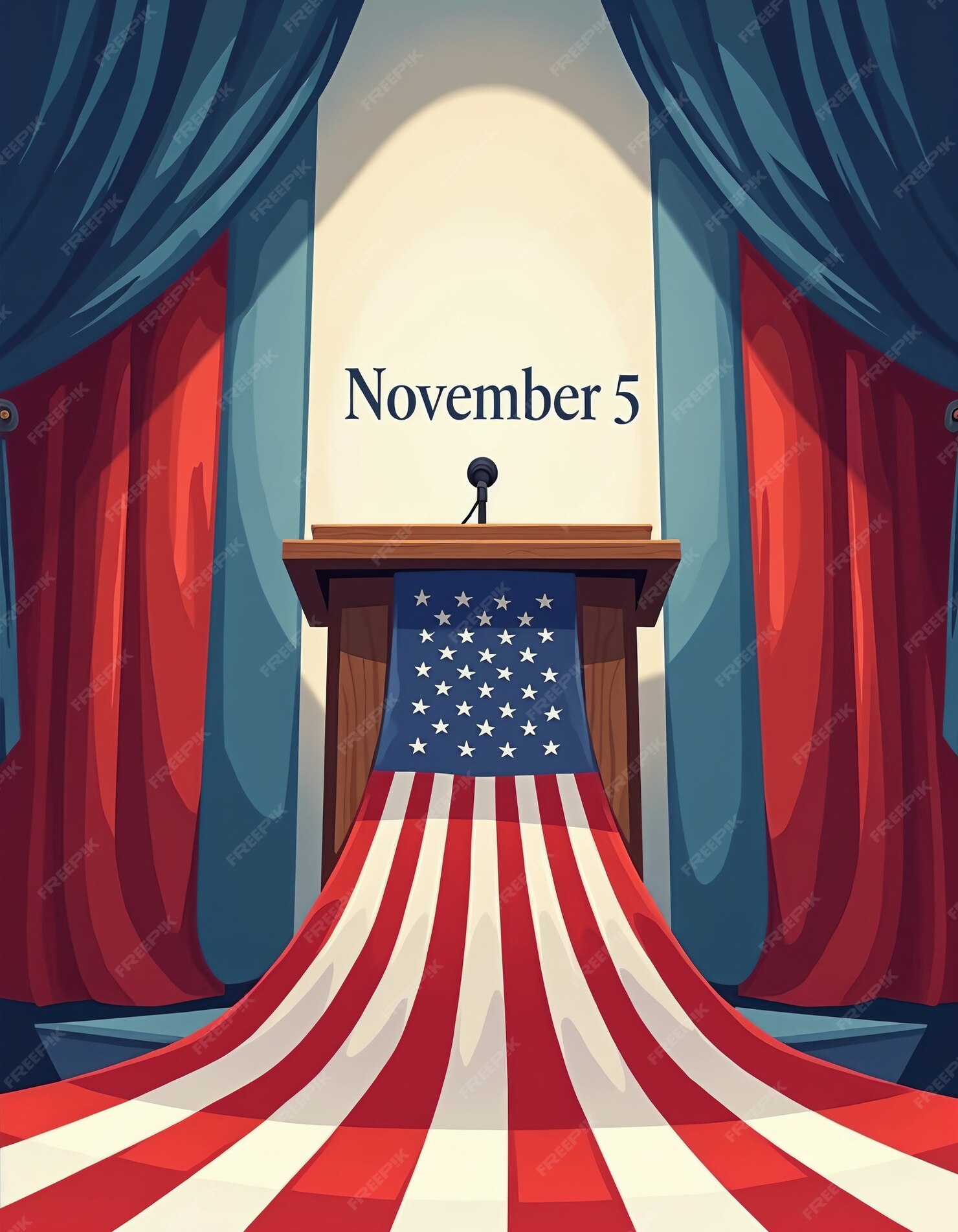 Eleições dos Estados Unidos de 2024 ilustradas imagem gerada com IA