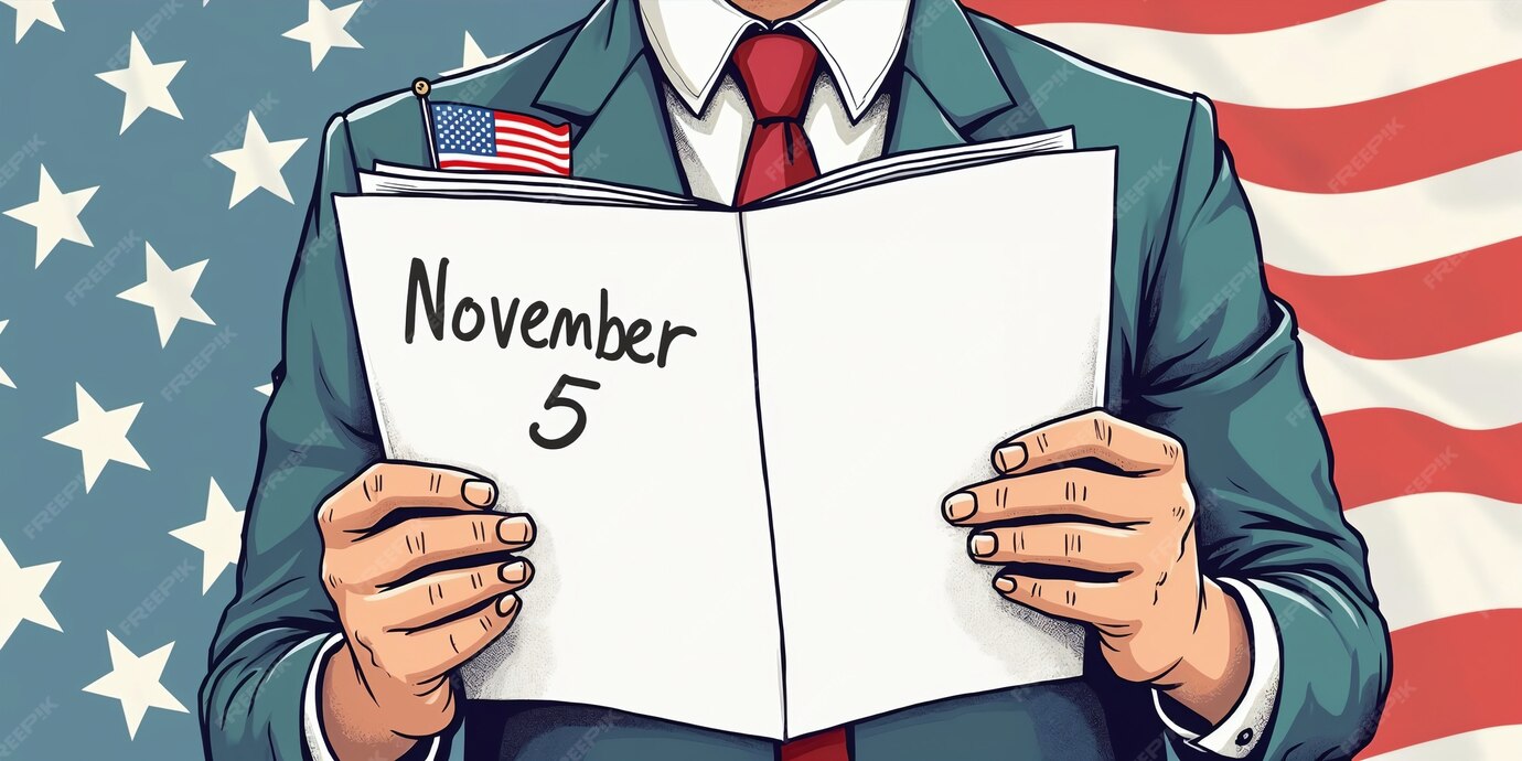 Eleições dos Estados Unidos de 2024 ilustradas imagem gerada com IA