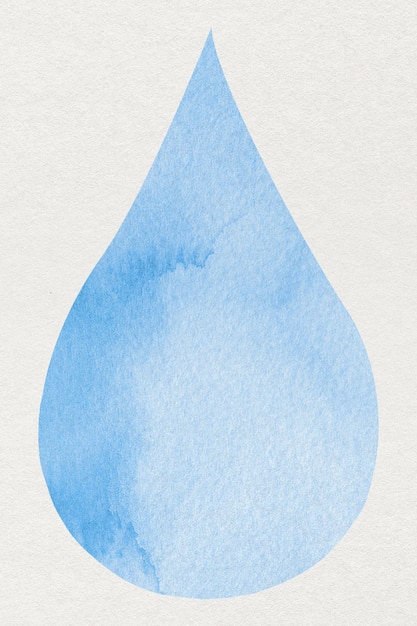 Foto grátis elemento de desenho aquarela azul de gota d'água