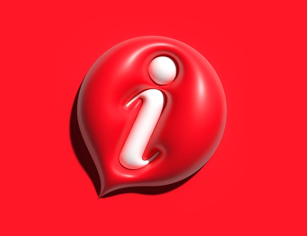 Elemento de design 3D do ícone da web de informações