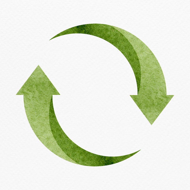 Foto grátis elemento de design de símbolo de reciclagem verde
