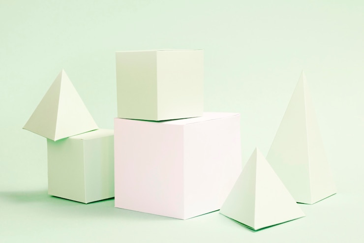 Foto grátis elementos geométricos de papel