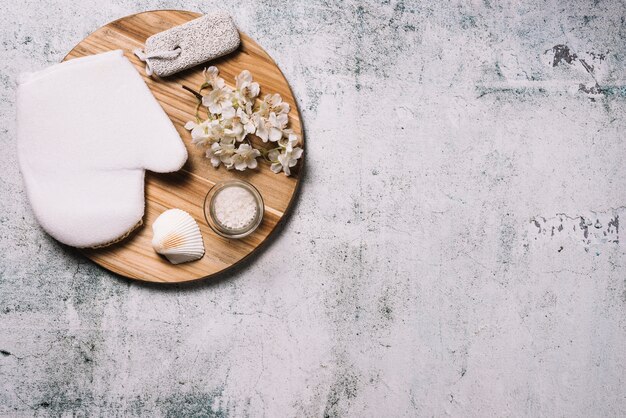 Elementos para uma massagem relaxante em um spa