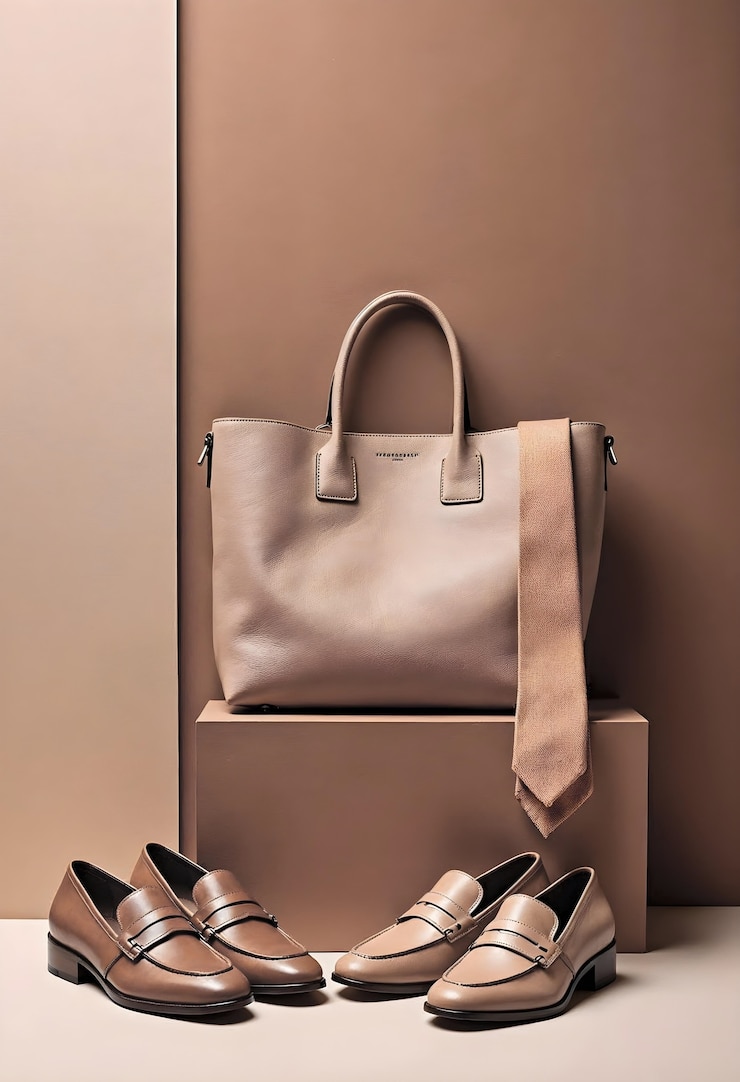 Foto grátis em close-up, uma bolsa e sapatos elegantes.